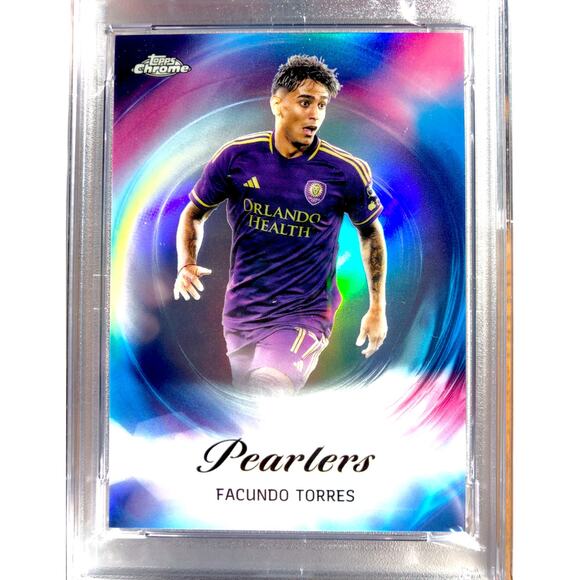 2023 Topps Chrome MLS Pearlers #P-21 Facundo Torres PSA 9 Mint Orlando City - Picture 3 of 5